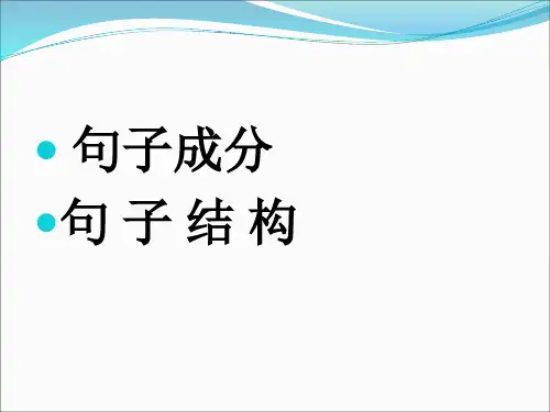 雅思语法1-句子成分与句子结构