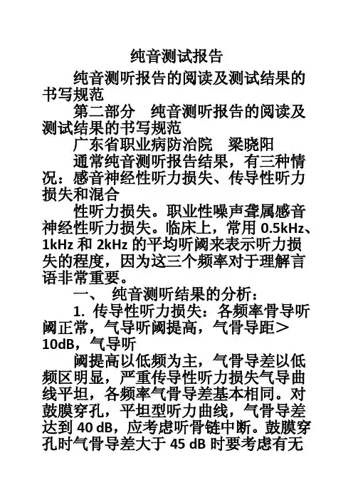 纯音测试报告