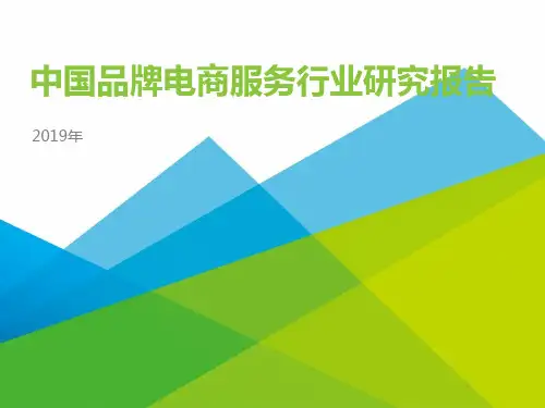 2019年中国品牌电商服务行业研究报告ppt报告
