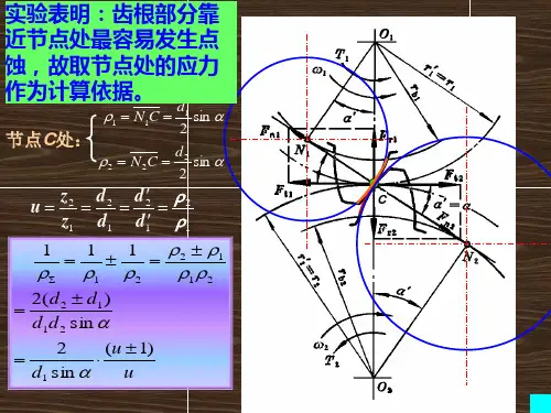 机械设计基础第五版直齿圆柱齿轮齿面接触疲劳强计算