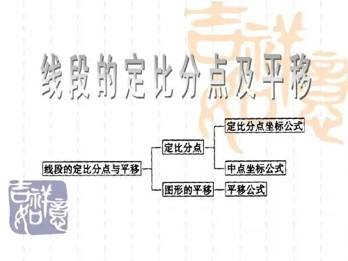 03线段的定比分点及平移