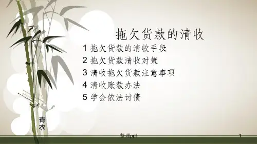 《拖欠货款的清收》PPT课件
