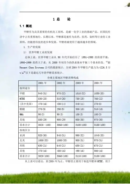 年产20万吨甲醇合成工艺设计
