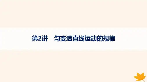 高考物理一轮总复习第1章运动的描述匀变速直线运动的研究第2讲匀变速直线运动的规律课件