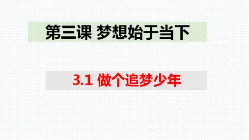做个追梦少年ppt课件