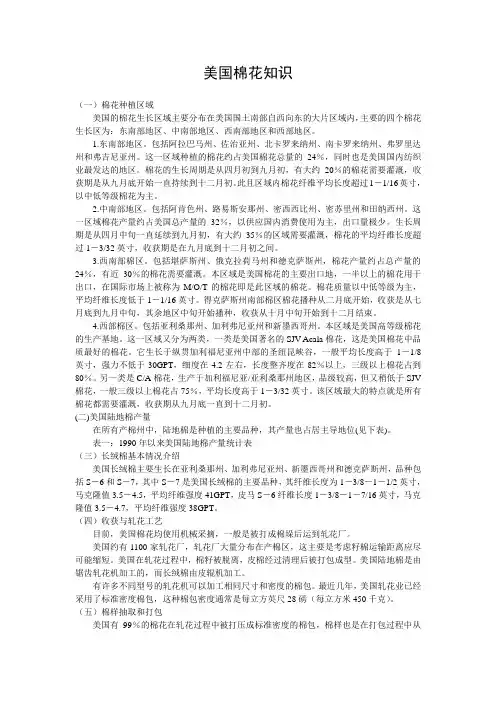 美国棉花知识