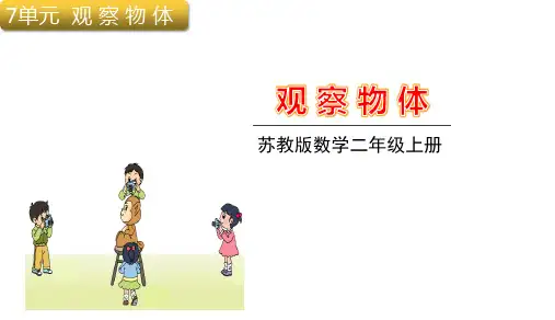 苏教版二年级上册数学7观察物体课件