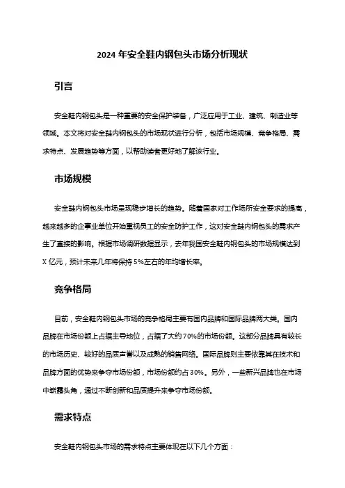 2024年安全鞋内钢包头市场分析现状