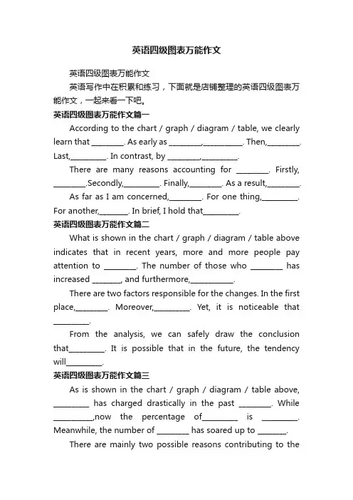 英语四级图表万能作文