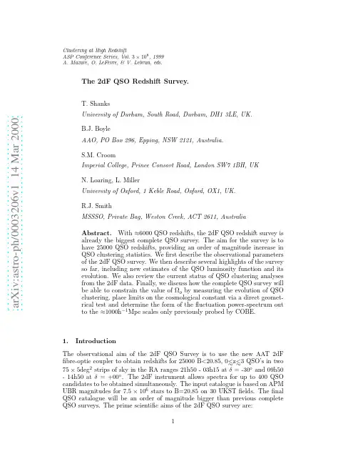 2dF QSO Redshift Survey