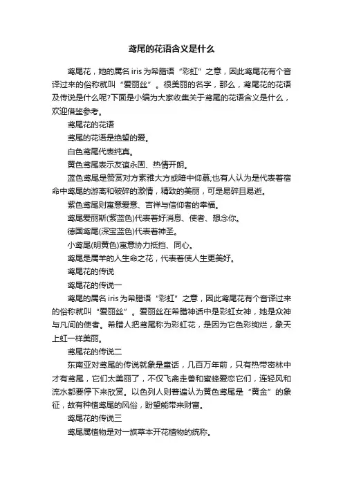 鸢尾的花语含义是什么