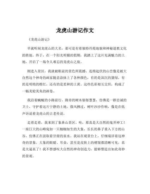 龙虎山游记作文