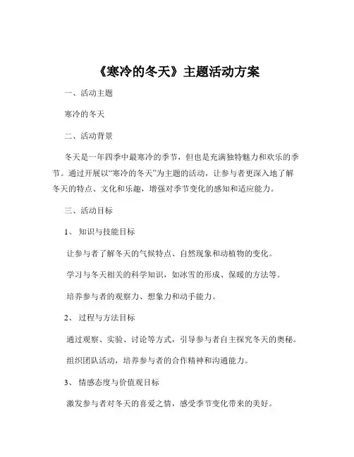 《寒冷的冬天》主题活动方案