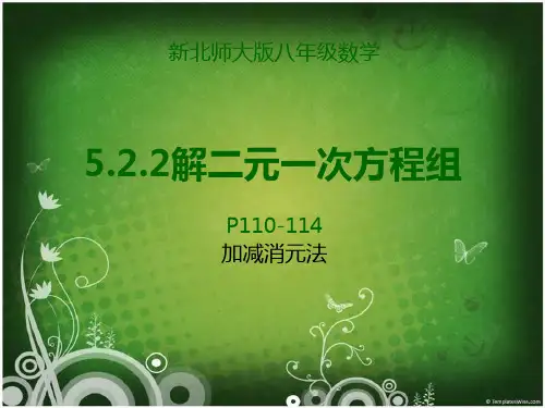初二数学5.2.2加减消元法课件