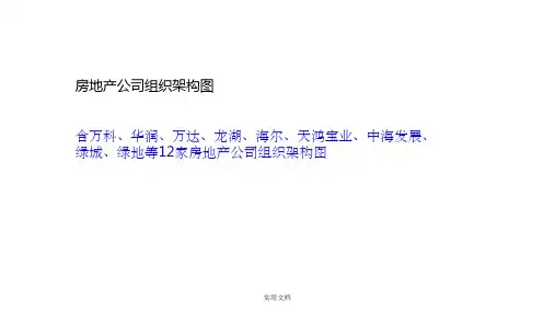 各房地产公司组织架构图(最完整版)