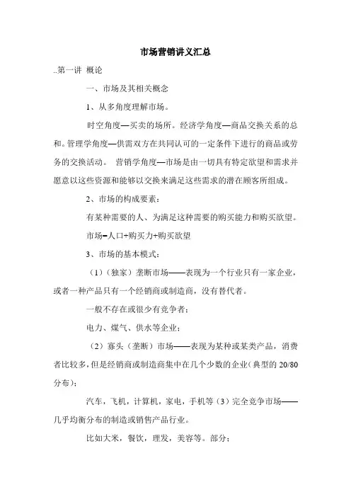 市场营销讲义汇总.doc