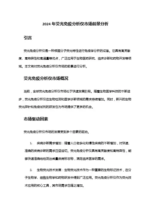 2024年荧光免疫分析仪市场前景分析