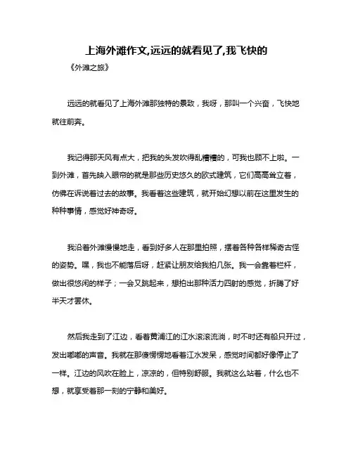 上海外滩作文,远远的就看见了,我飞快的