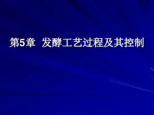 第5章  发酵工艺过程及其控制