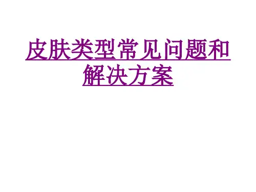 医学皮肤类型常见问题和解决方案专题课件
