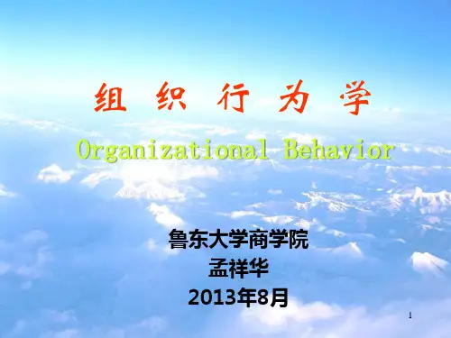 组织行为学概念与框架