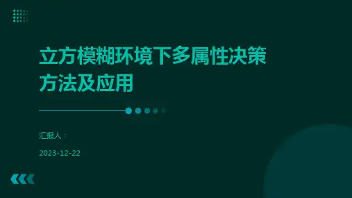 立方模糊环境下多属性决策方法及应用