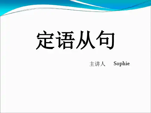 高考英语专题定语从句课件共21张