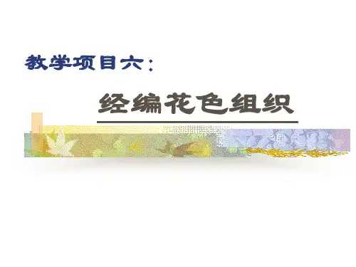 第三章 经编基本组织与变化组织