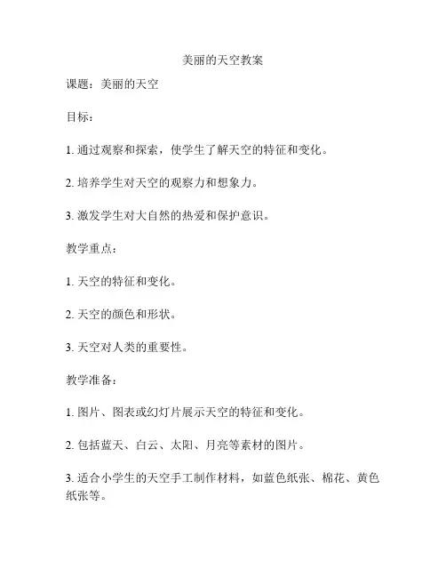 美丽的天空教案