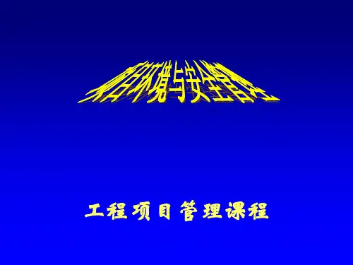 10.项目环境与安全管理PPT课件