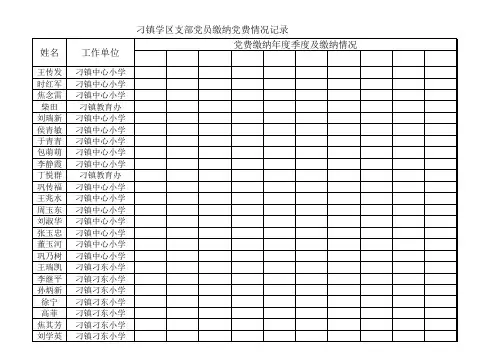 党费收缴记录