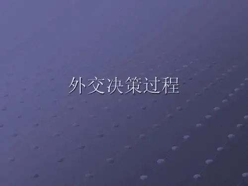 外交决策过程