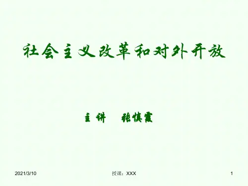 z社会主义改革和对外开放PPT参考课件
