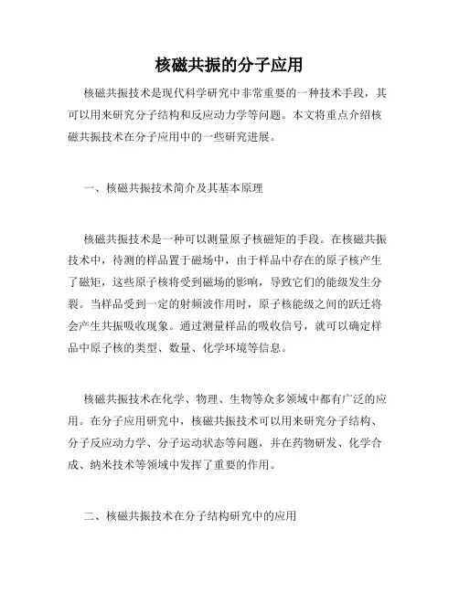 核磁共振的分子应用