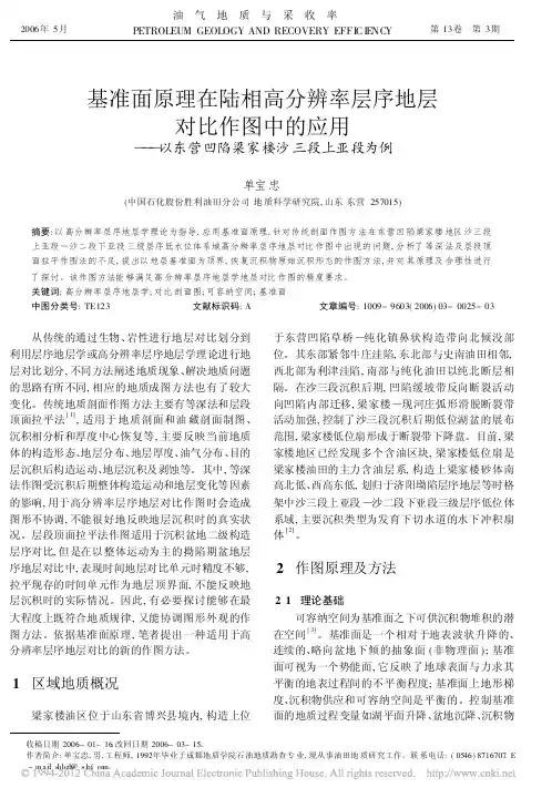 基准面原理在陆相高分辨率层序地层对比作图中的应用_以东营凹陷梁家楼沙三段上亚段为