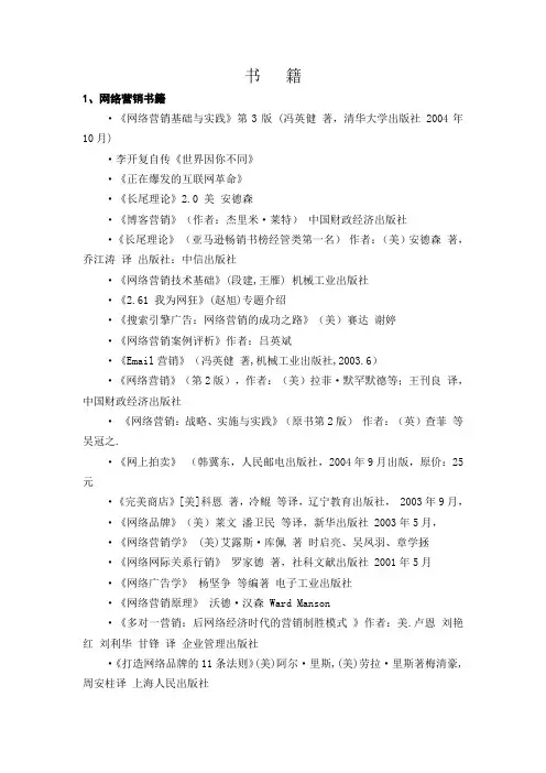电子商务专业学习资源