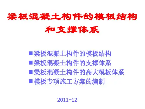 梁板结构模板图
