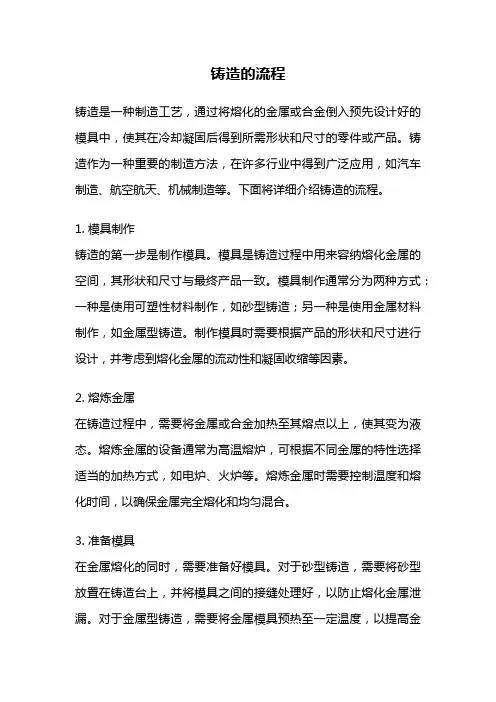 铸造的流程
