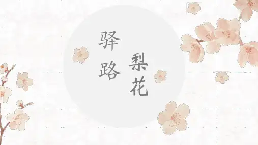 第15课《驿路梨花》课件(共22张PPT)2022—2023学年部编版语文七年级下册