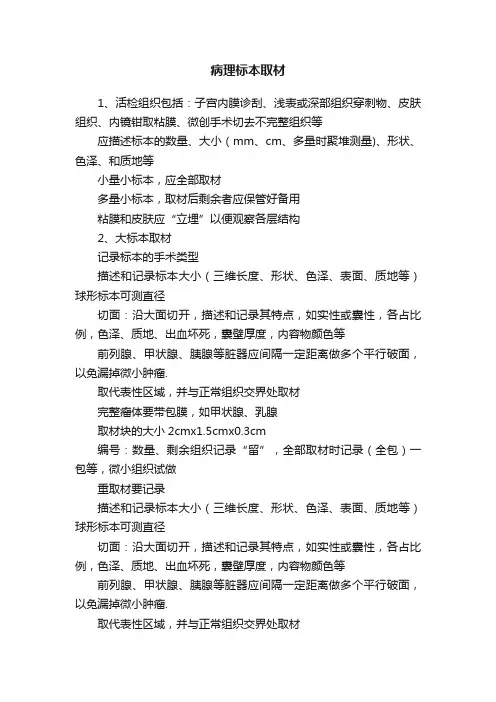 病理标本取材