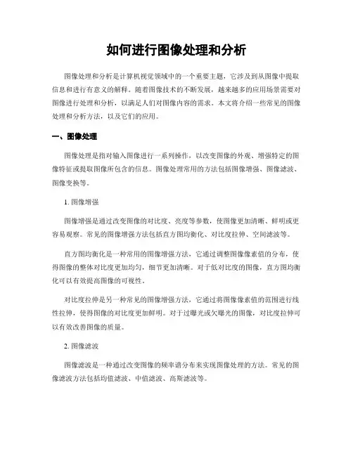 如何进行图像处理和分析