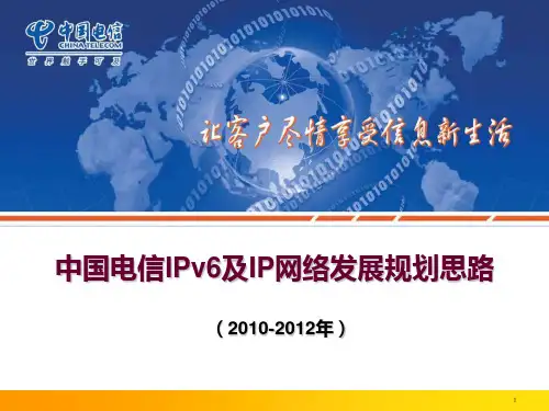 中国电信IPv6及IP网络发展规划思路(2010-2012年)