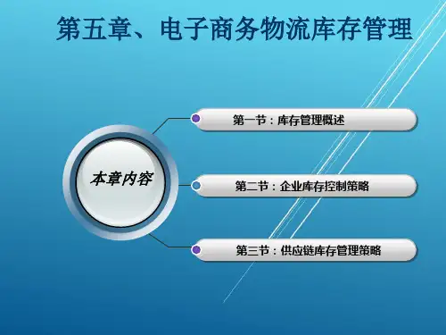 物流第五章 电子商务物流库存管理PPT课件