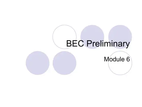 BEC-初级-module-6 (2)精选全文