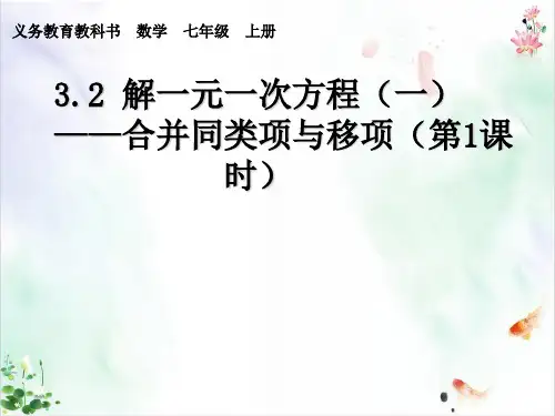 《一元一次方程》ppt完美课件