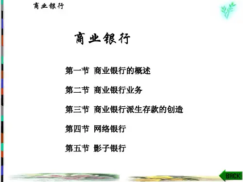 金融学课件：商业银行