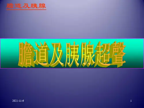 胰腺及胆道超声学