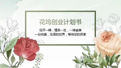网上花店创业计划书PPT