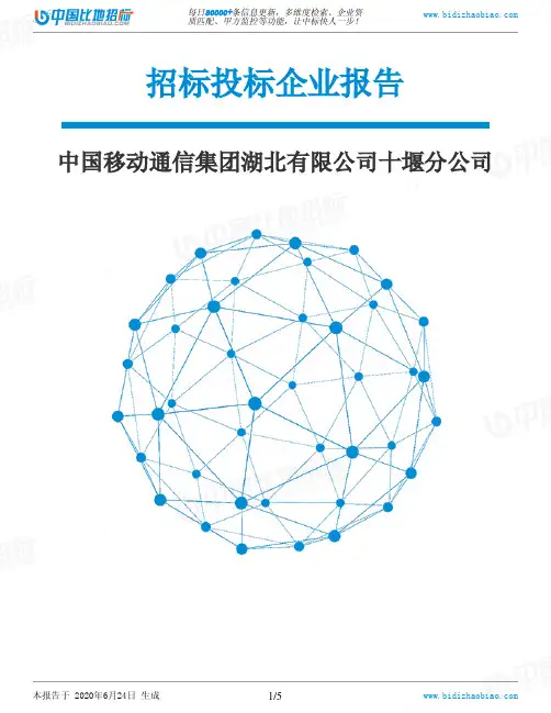 中国移动通信集团湖北有限公司十堰分公司-招投标数据分析报告