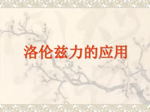 高中物理 洛伦兹力的应用 3-1